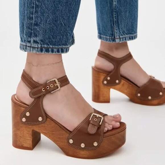 Dolce Vita Yandy Heels Cognac Leather US7.5 - Picture 1 of 13